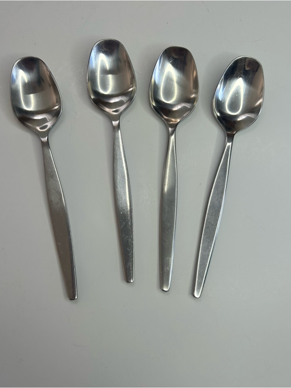 Gense FOCUS Flatware TEASPOONS 6" Set Of Four Sweden MCM Vintage